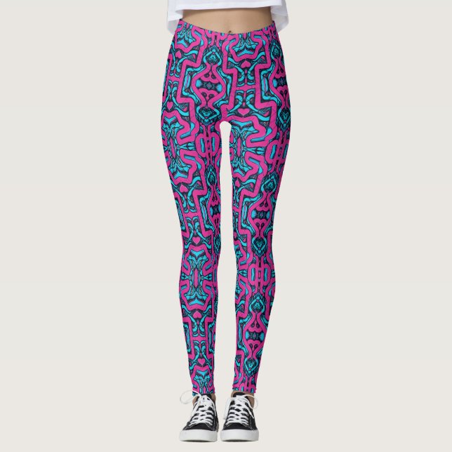 Legging Rua Miami Vibes Leggings: Grafite Flashy em Pi (Frente)