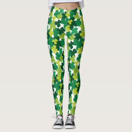 Legging Rua, o padrão de Shamrock do dia de Patrick