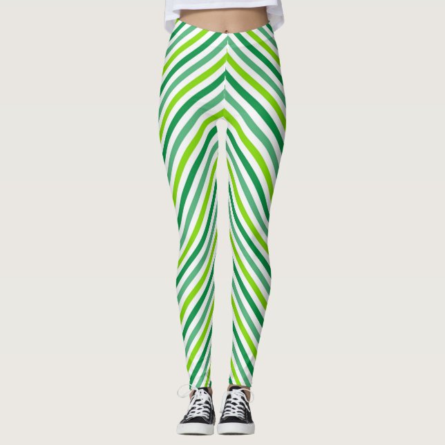 Legging Rua, Patterno 54602 do Dia de Patrick (Frente)