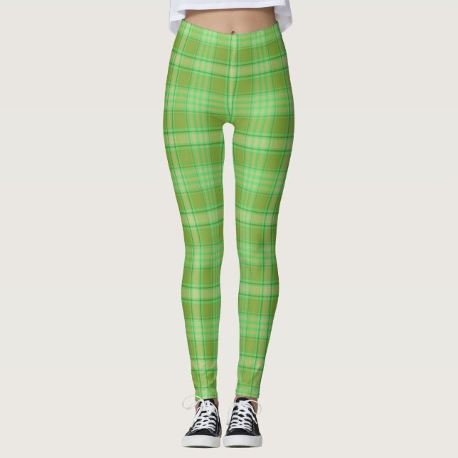 Legging Rua, Xadrez do Dia de Patrick (Frente)