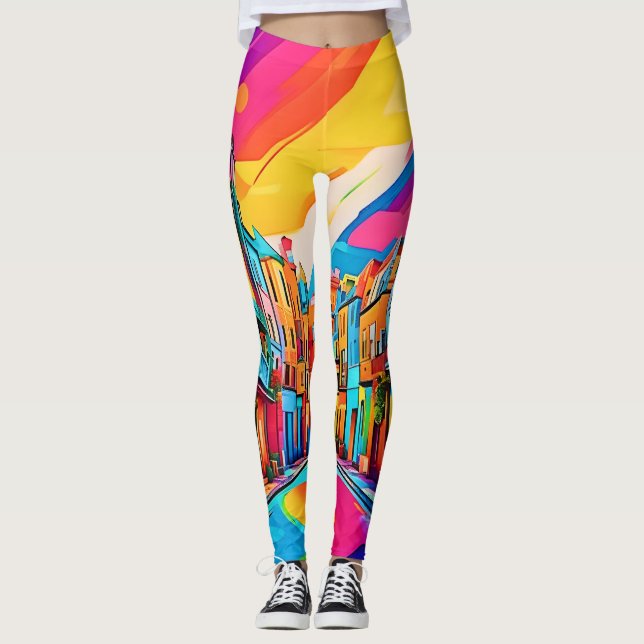 Legging Ruas Coloridas Vibes (Frente)