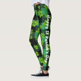 Legging Ruas personalizáveis, Shamrock do Dia de Patrick