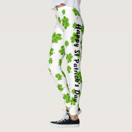 Legging Ruas personalizáveis, Shamrock do Dia de Patrick
