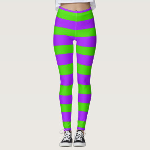 Legging Ruas Roxas e Verdes. Pernas Urho