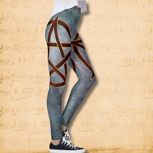 Legging Ruby Enchantment: Elegância do Pentagrama (Criador carregado)