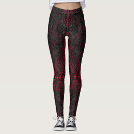 Legging Ruby Red Romântico Meteorológico Gótico Padrão