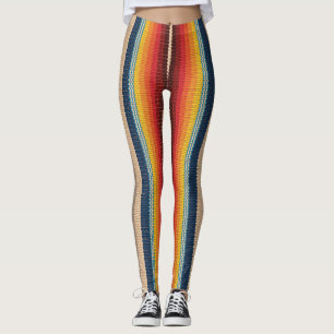 Legging Rug Mexicano: Stripes Coloridas Sem Olhos.