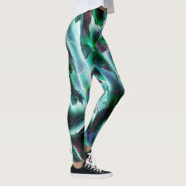 Legging Rugosidade entalhada de rios virtuais e floresta t