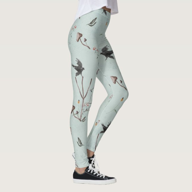 Legging Runa Algiz Feita De Galhos E Corvo (Direita)