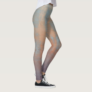 Legging Rustic Blue Rust Abstrato Art 67