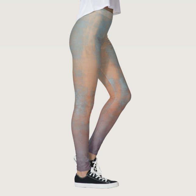 Legging Rustic Blue Rust Abstrato Art 67 (Direita)