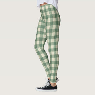 Legging Rustic Green Gingham Moderno Natal