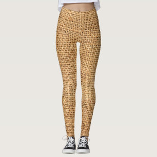 Legging Saco Brown Burlap: Fundo do Véu Texturizado