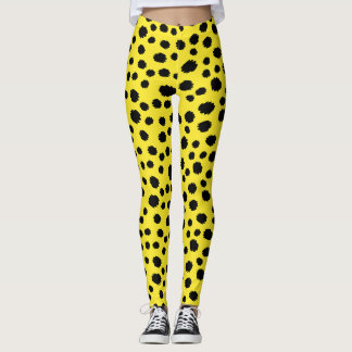 Legging Safari Gato Pele de Leopardo Estampa Selvagem Pret