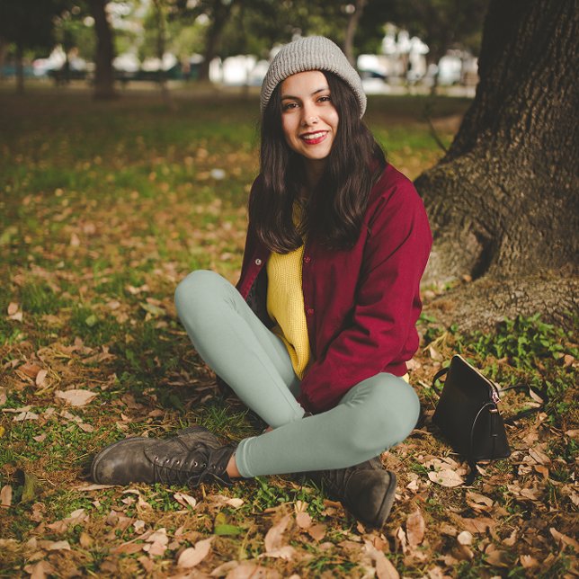 Legging Sage suave de cor de tendência (Criador carregado)