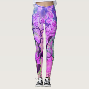 Legging Sakura Japonesa Rosa em Tight Personalizado