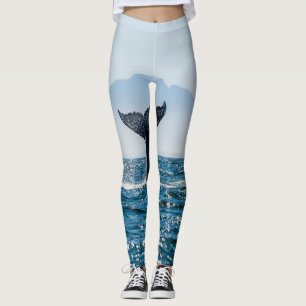 Legging Sala De Baleia: Água Dramática.