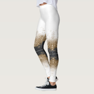 Legging Salão de Cabeleireiro Dourado & Preto