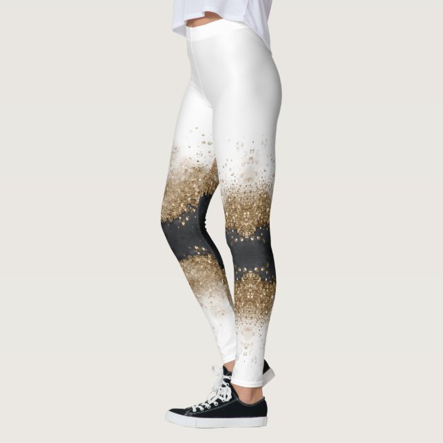 Legging Salão de Cabeleireiro Dourado & Preto (Esquerda)