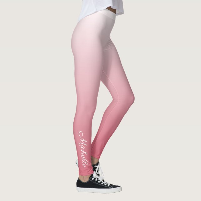 Legging Salmão-verde-preto personalizado, rosa (Direita)