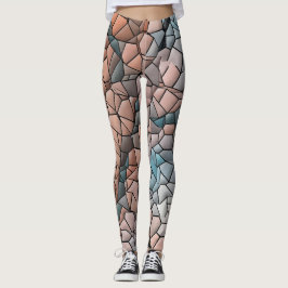 Legging Salmões de quilt-aqua