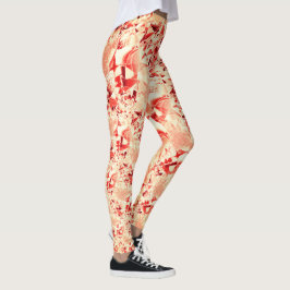 Legging Salmões-guincho para coral com um pouco brilhante