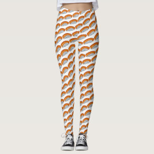 Legging Salmon Nigiri Sushi Rice Fish Japonês Comida Foodi
