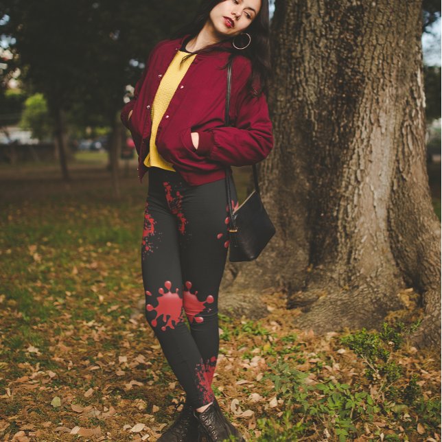 Legging Salpicos de Sangue de Halloween Borrifos de Sangue (Criador carregado)