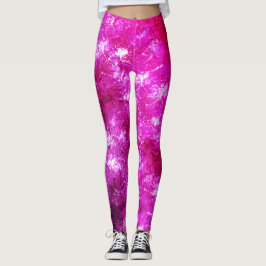 Legging Salpicos de tinta mármore magenta rosa abstrato