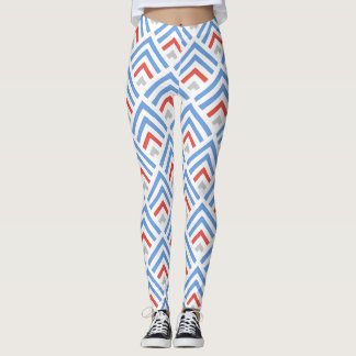 Legging Saltador clássico moderno, azul e vermelho