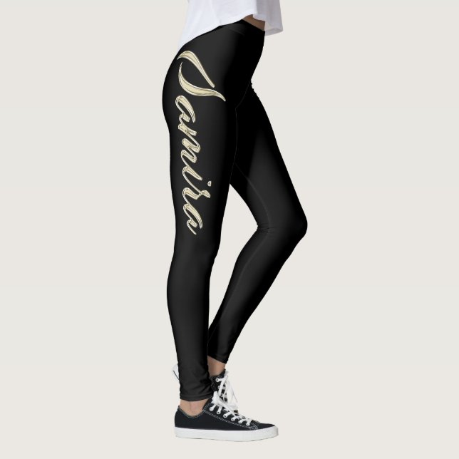 Legging Samira white gold Handwriting Hose (Direita)