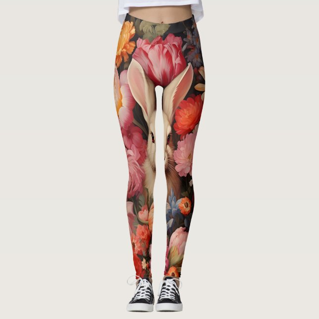 Legging Sangue de Primavera de coelhinhos de galinha (Frente)