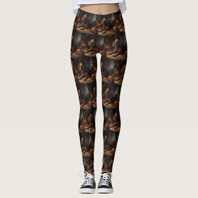 Legging Sanguhound Pumpkins Halloween Assustado (Frente)