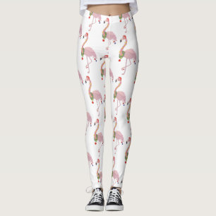 Legging santa claus flamingo