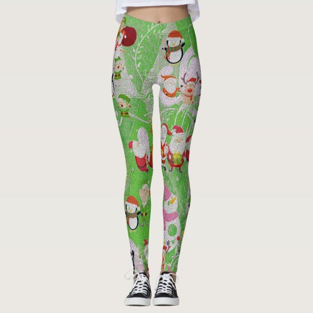 Legging Santa Magical Green New Year  (Frente)
