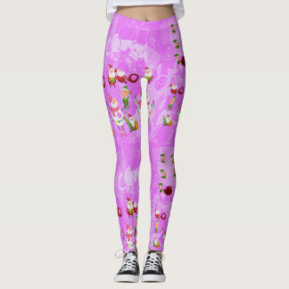 Legging Santa Magical Pink New Year 