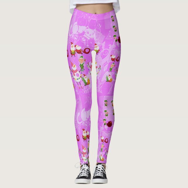 Legging Santa Magical Pink New Year  (Frente)