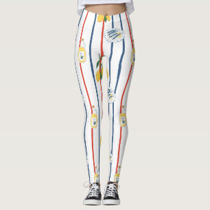 Legging Sardinhas e Limões Mediterrâneos Padrão