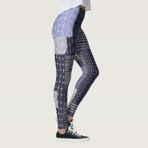 Legging Sashiko japonês se assemelha a um padrão