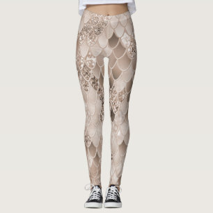 Legging Scales de Sereia Castanho Suave Glam 1