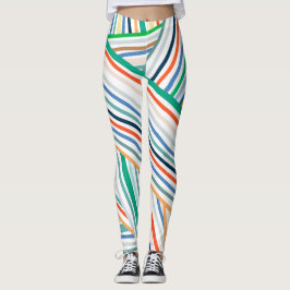 Legging Scarf de Stripes Sobrepostas