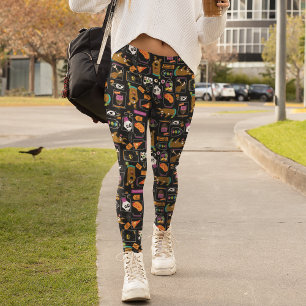 Legging Scooby-Doo Padrão de Scooby-Doo Halloween