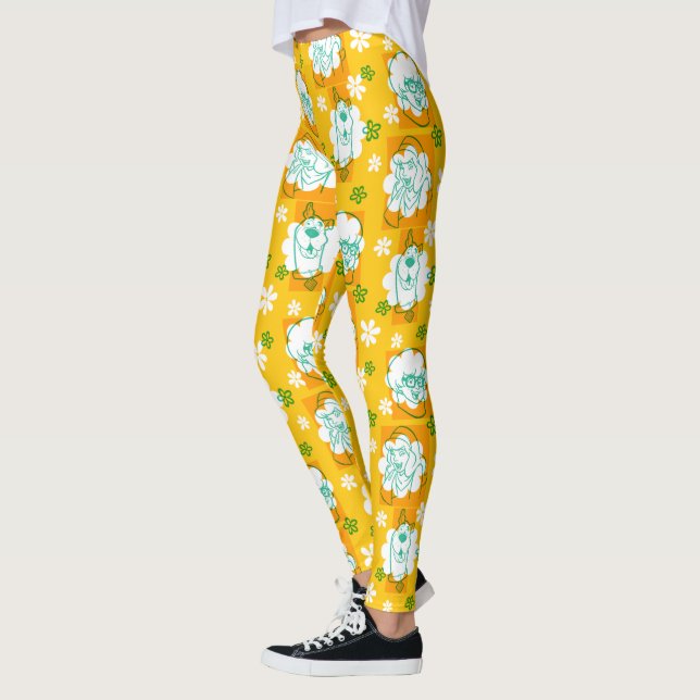 Legging Scooby-Doo | Padrão Floral de Caráter (Esquerda)