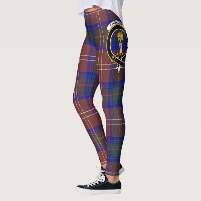 Legging Scotstee Clan Chisholm Hunting Modern Crest Tartan (Esquerda)