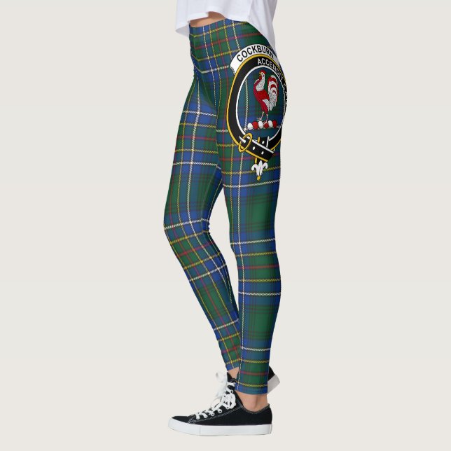 Legging Scotstee Clan Cockburn Antiga Crest Tartan Mulhere (Esquerda)