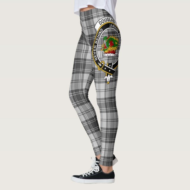 Legging Scotstee Clan Douglas Cinzas Modern Crest Tartan (Esquerda)