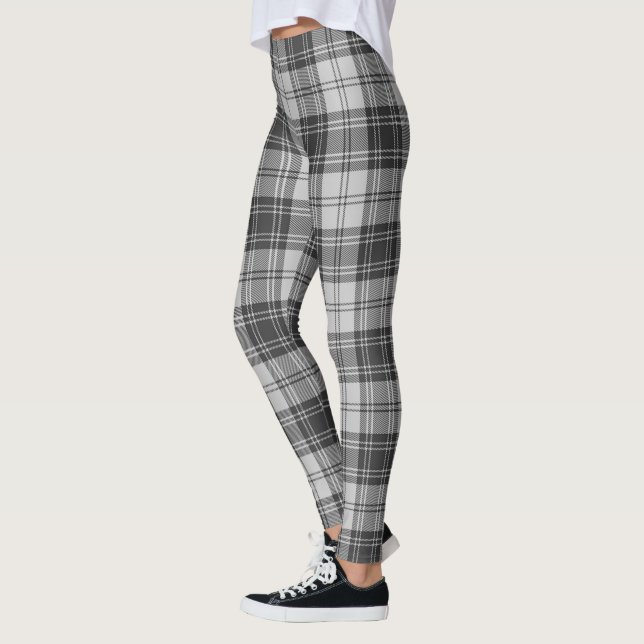 Legging Scotstee Clan Douglas Cinzas Modern Tartan Women (Esquerda)