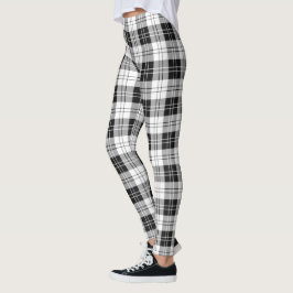 Legging Scotstee Clan Erskine Black and White Tartan Women