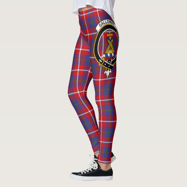 Legging Scotstee Clan Galloway Distrito de Crest Tartan Mu (Esquerda)