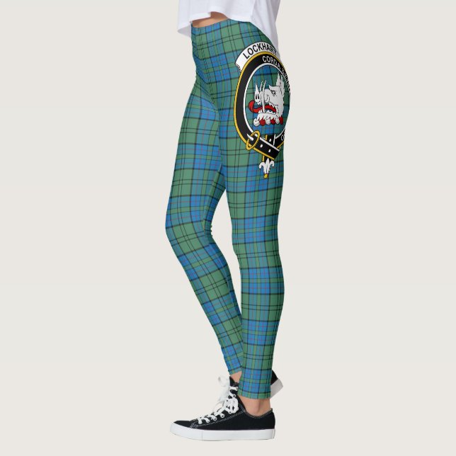 Legging Scotstee Clan Lockhart Antiga Crest Tartan Women (Esquerda)